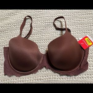 SPANX  NWT 34DD Brown Satin & Lace Convertible Bra